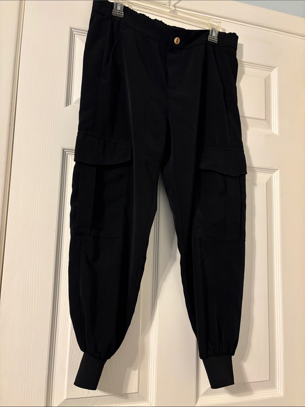 Zara Black Elastic Waist Trousers